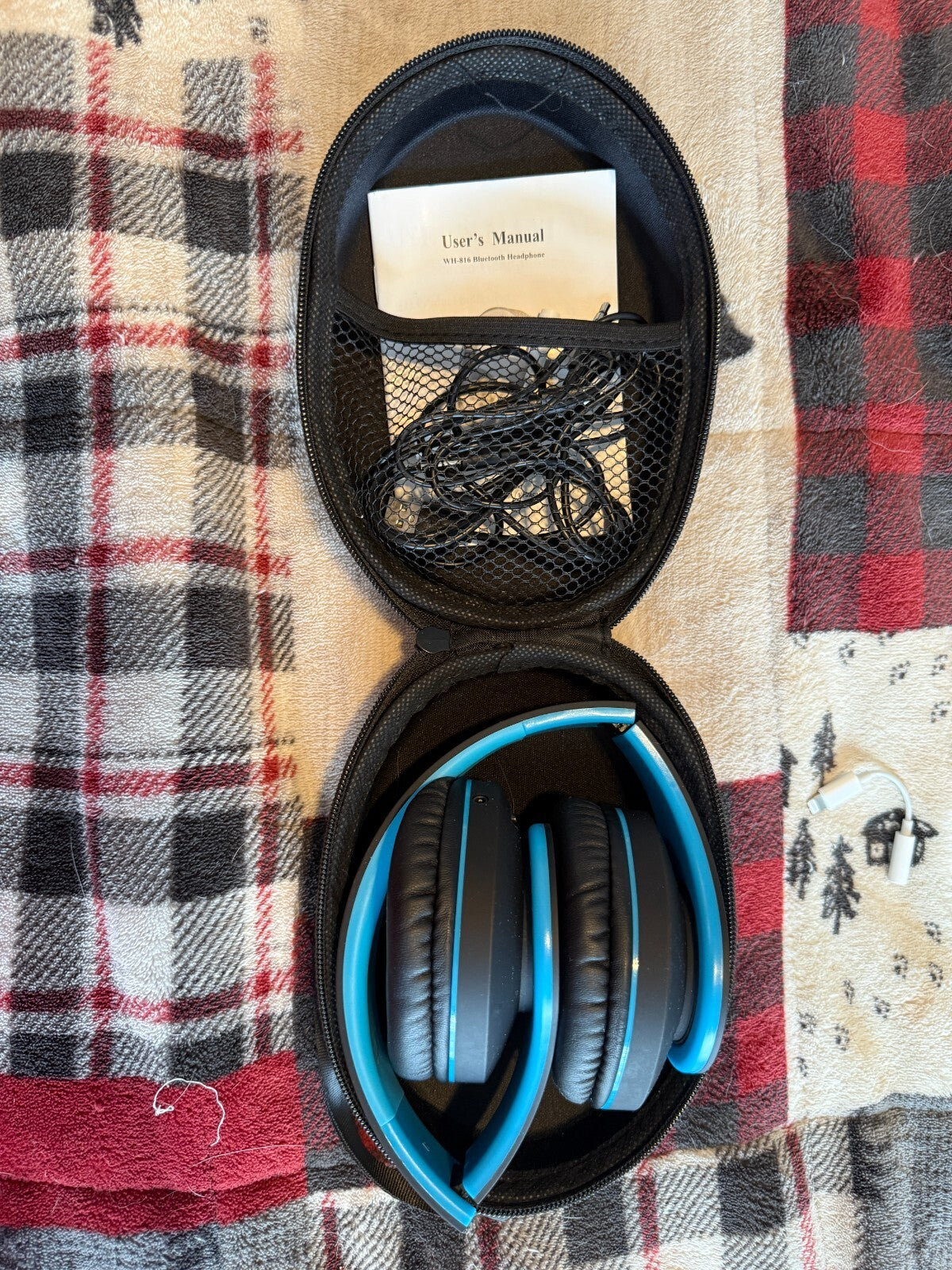 ZIHNIC WH-816 Bluetooth Headphones Blue Foldable + Twelve South AirFly SE Travel
