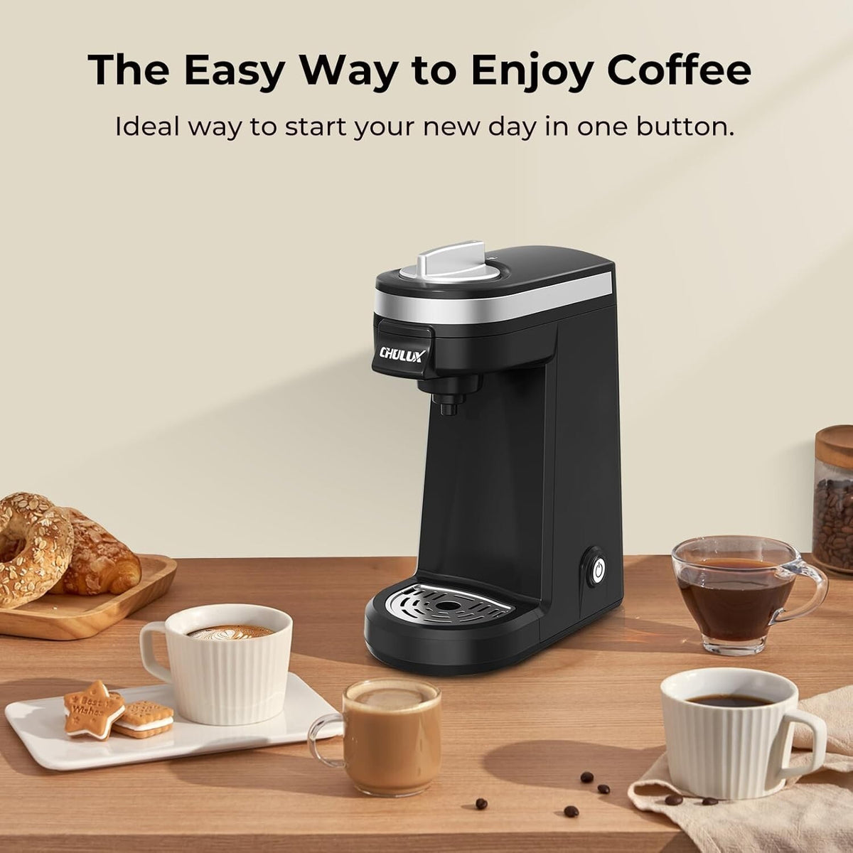CHULUX QF-CM801 Single Serve K-Cup Coffee Maker - Blue