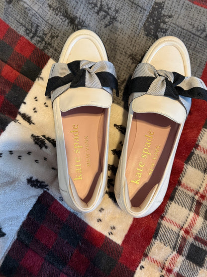 Kate Spade New York Loafers Womens 6.5B Cream Patent Leather