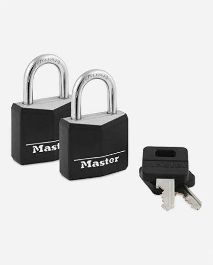Master Lock Black Outdoor Key Lock, Standard Weather Resistant Padlock