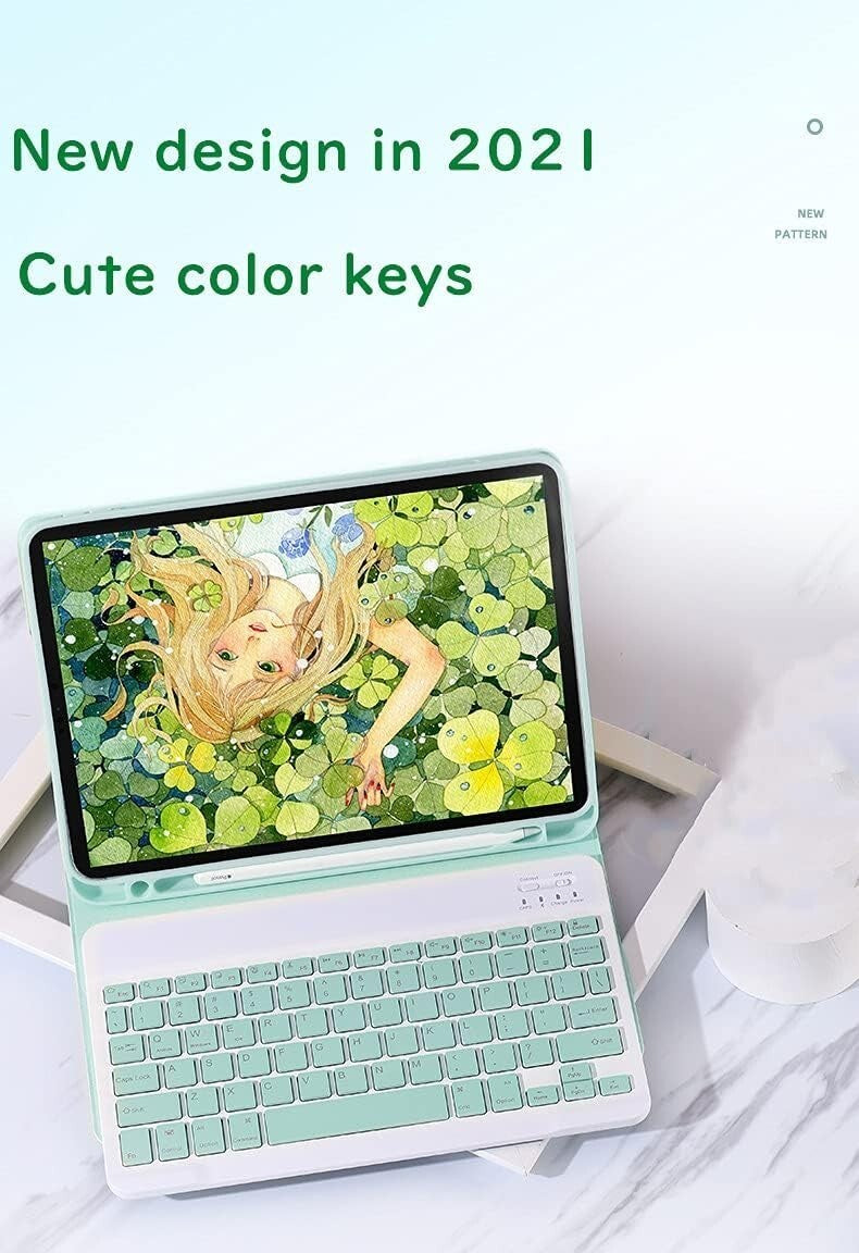 iPad mini 5 iPad mini 4 Keyboard Case Cute Color Keyboard Detachable Bluetooth