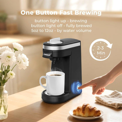 CHULUX QF-CM801 Single Serve K-Cup Coffee Maker - Blue