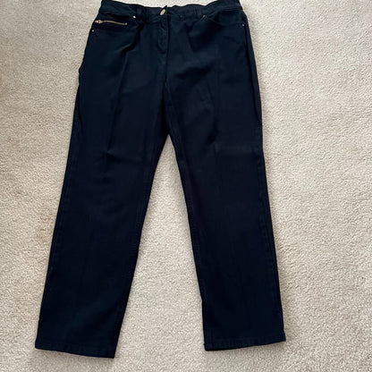 Chico Jeans Size 1.5 (10) Black Zip Pocket Stretch 25.5" Ins