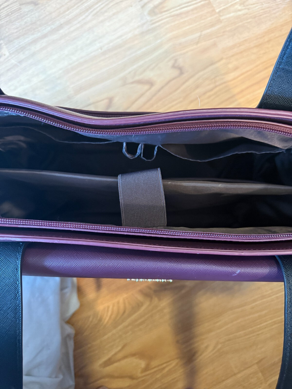 LOVEVOOK Women's Laptop Tote Bag 15.6" Purple Black Work Briefcase w/ Clutch