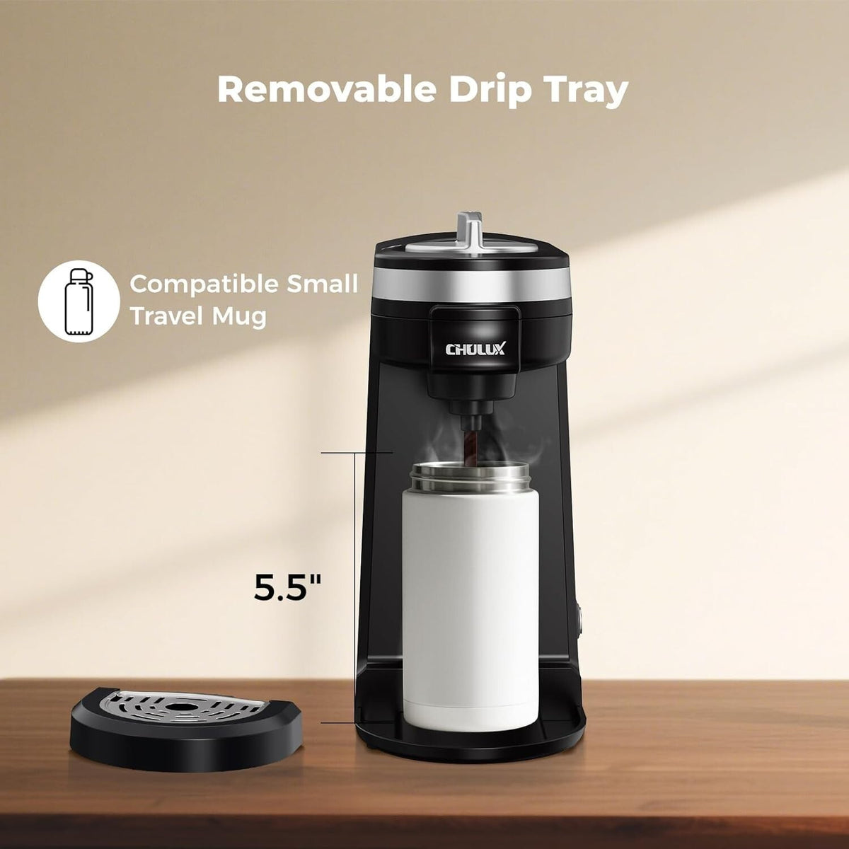 CHULUX QF-CM801 Single Serve K-Cup Coffee Maker - Blue
