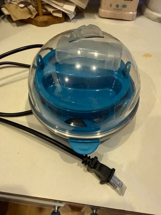 Electric Egg Cooker 7 Egg Boiler Poacher Omelet Maker Steamer Blue NEW Unused