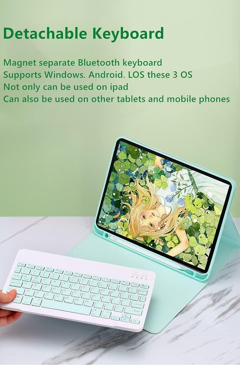 iPad mini 5 iPad mini 4 Keyboard Case Cute Color Keyboard Detachable Bluetooth
