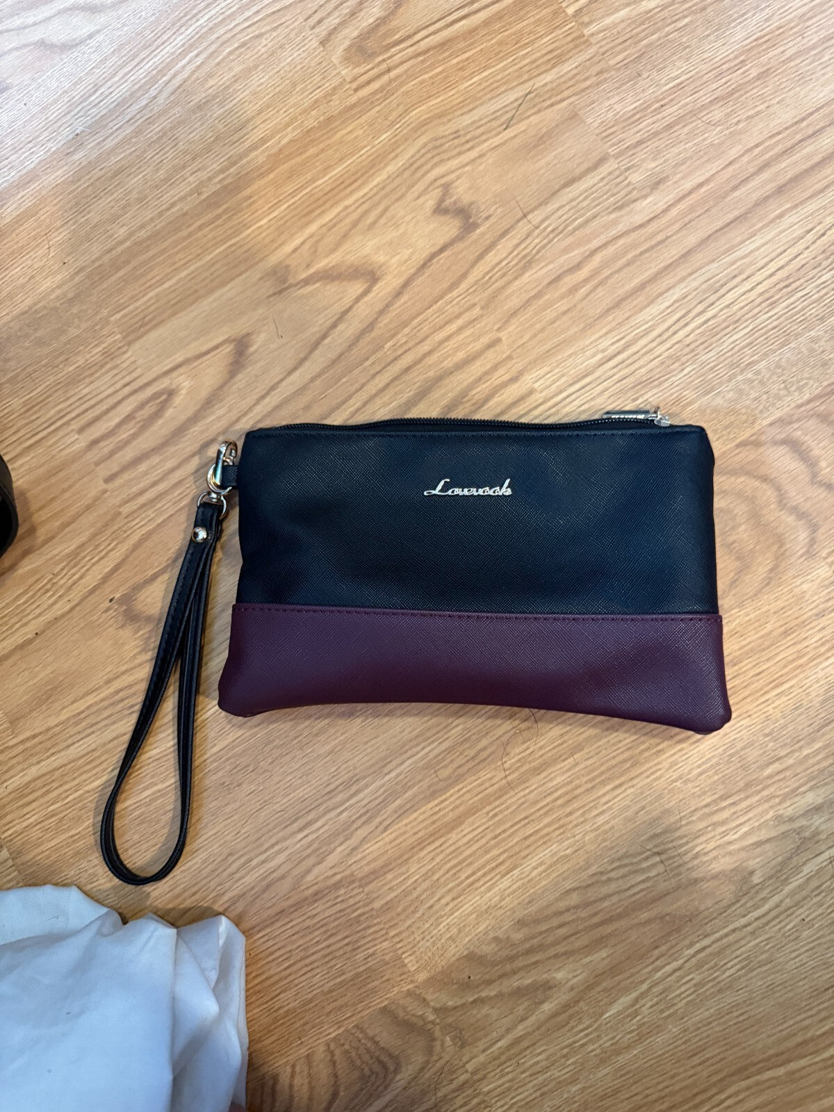 LOVEVOOK Women's Laptop Tote Bag 15.6" Purple Black Work Briefcase w/ Clutch