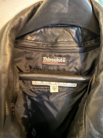 Vintage 90s Traditional Trends Black Leather JacketWomens XS