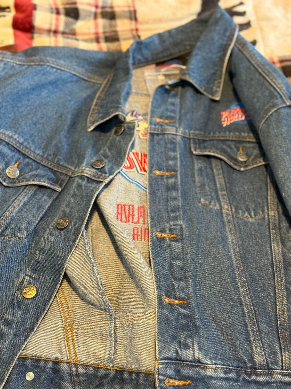 Vintage 90s Planet Hollywood Denim Jacket Womens M