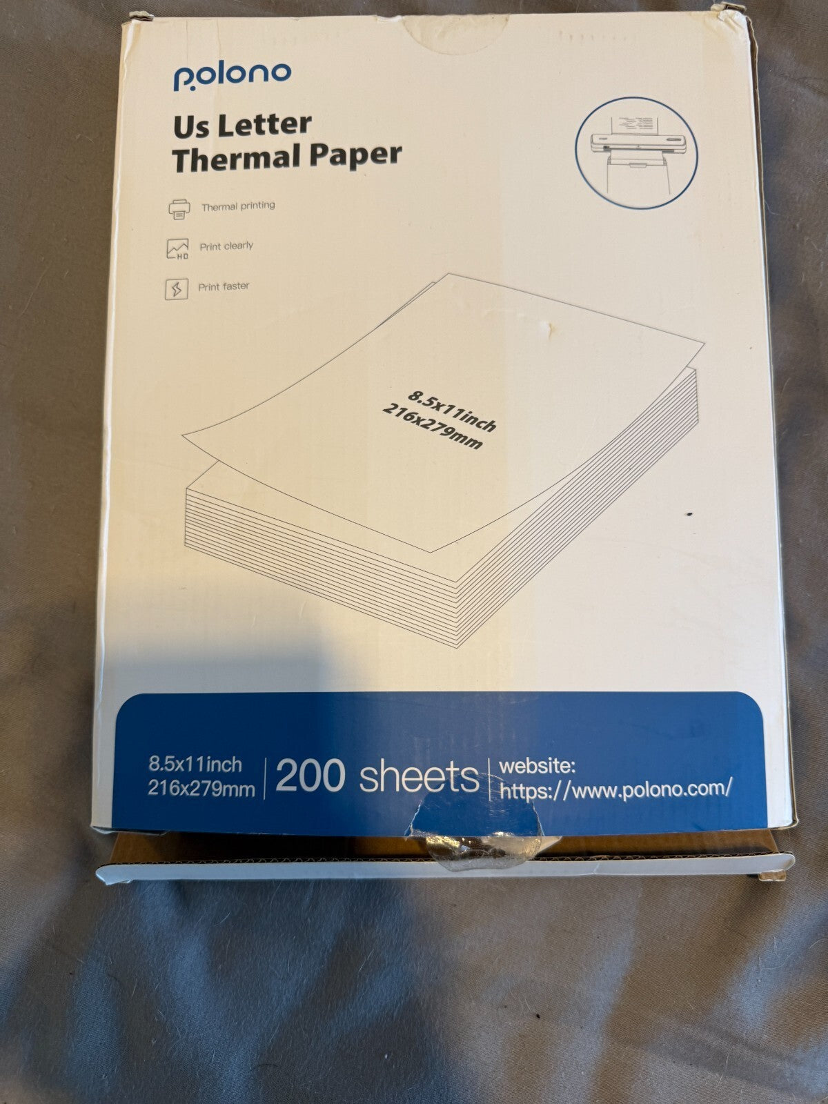 CHIVALZ inkless printer and US letter thermal printer 8.5 x 11 Inches