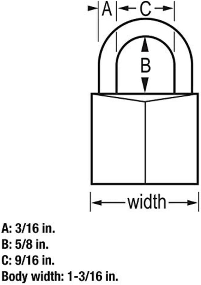 Master Lock Black Outdoor Key Lock, Standard Weather Resistant Padlock