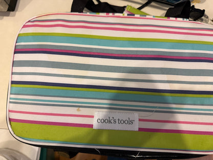 Cook's Tools Insulated Casserole Carrier Tote w/ 9x13 Glass Baking Dish Teal Lid