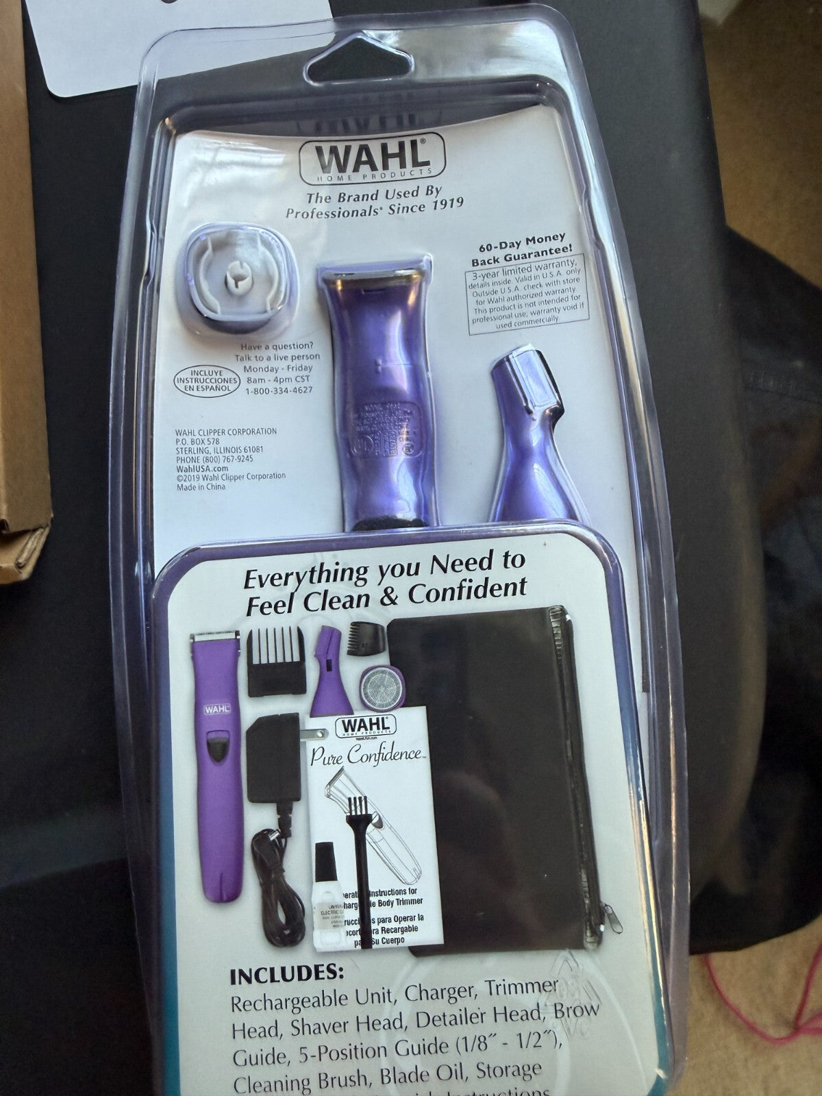 Wahl Pure Confidence Rechargeable Electric Trimmer, Shaver & Detailer