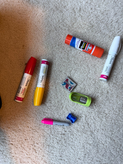 HUGE Art Supply Lot Sharpie Markers Paint Pens Gel Pens Sketchbooks +Pencil Case
