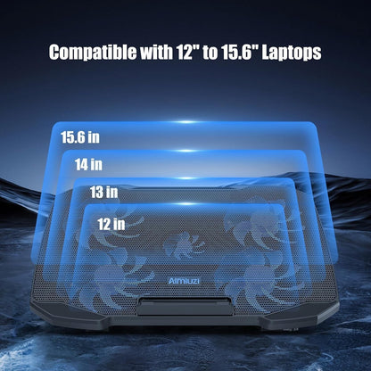 Laptop Cooling Pad Laptop Cooler Stand, Laptop Fan Cooling Pad for 12-15.6 In...