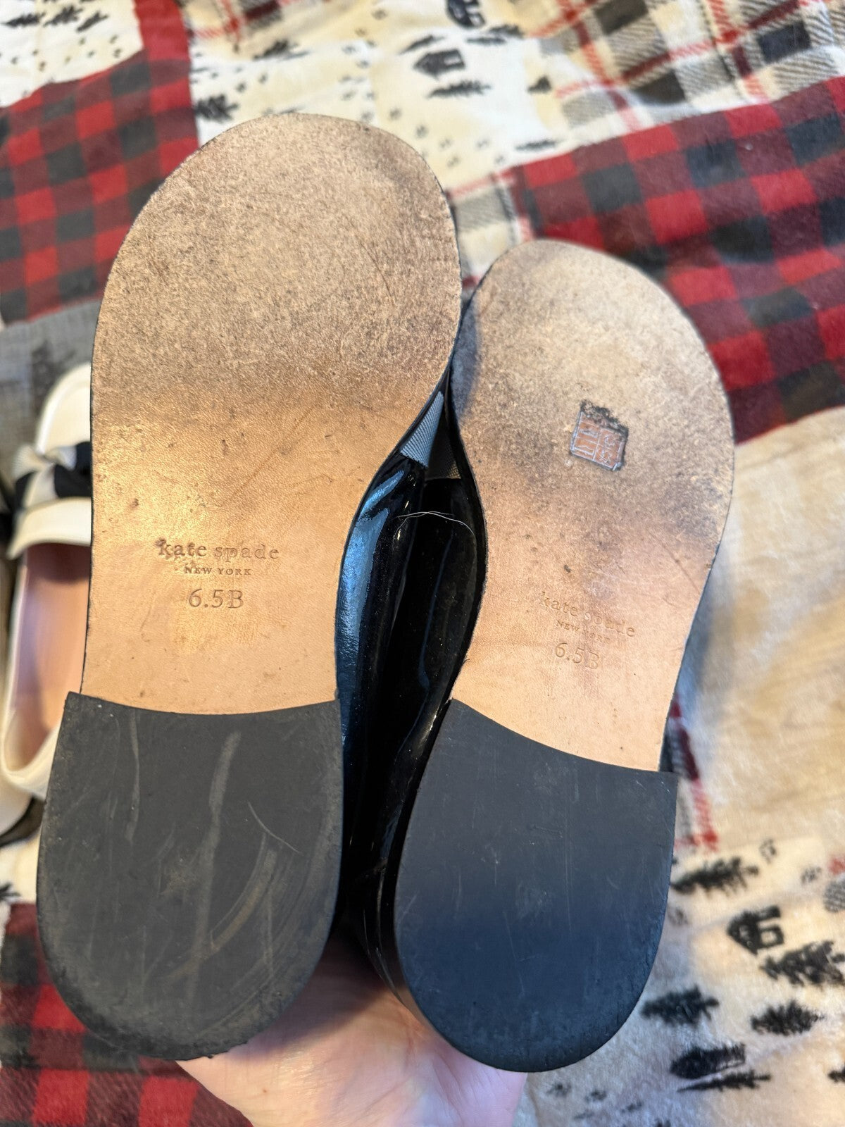 Kate Spade New York Loafers Womens 6.5B Black Patent Leather