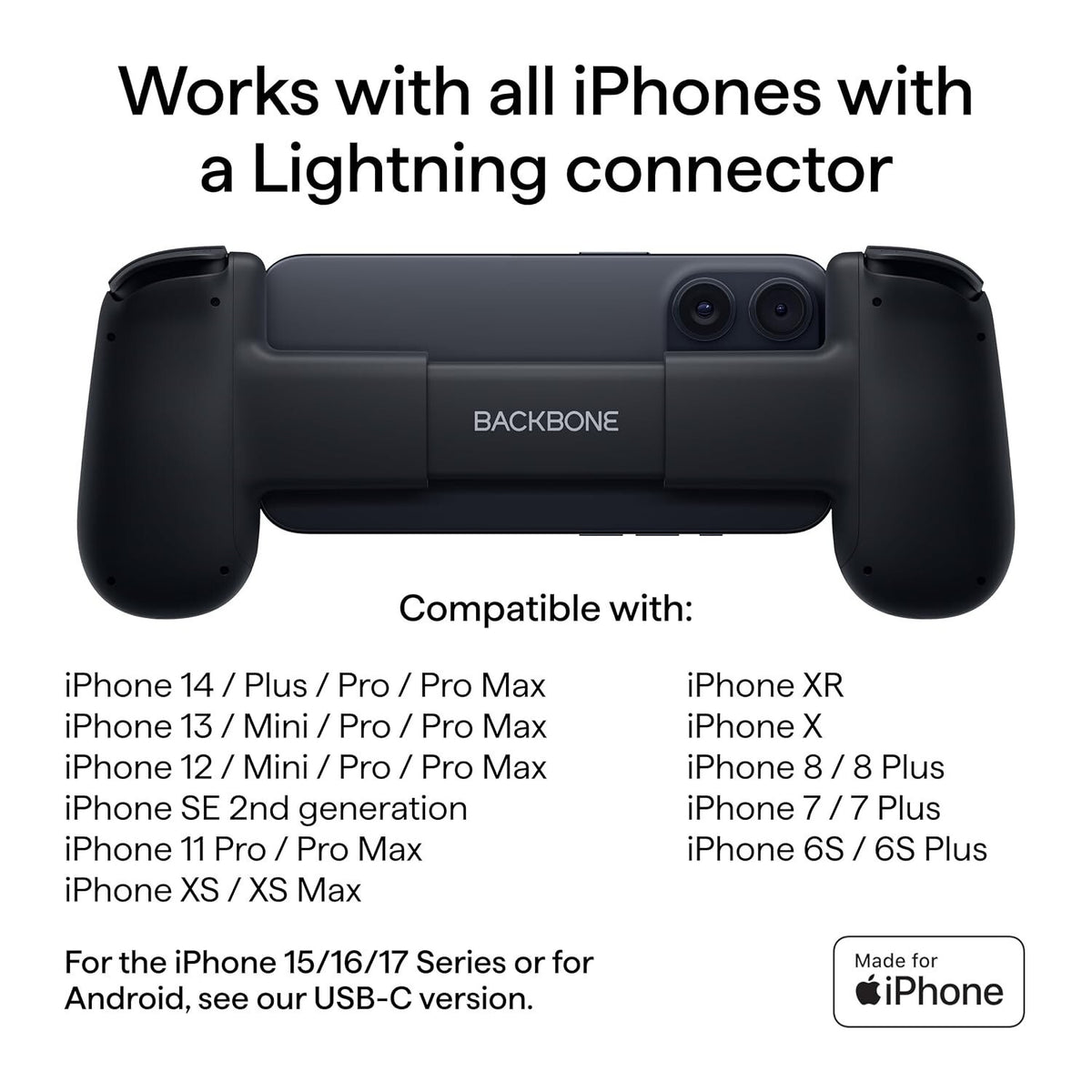 Backbone One Mobile Gaming Controller for iPhone (Lightning) BB-01