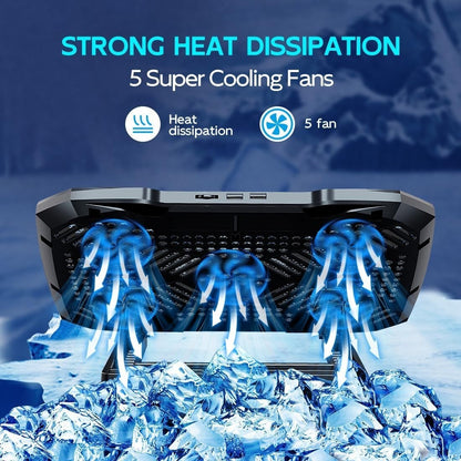Laptop Cooling Pad Laptop Cooler Stand, Laptop Fan Cooling Pad for 12-15.6 In...