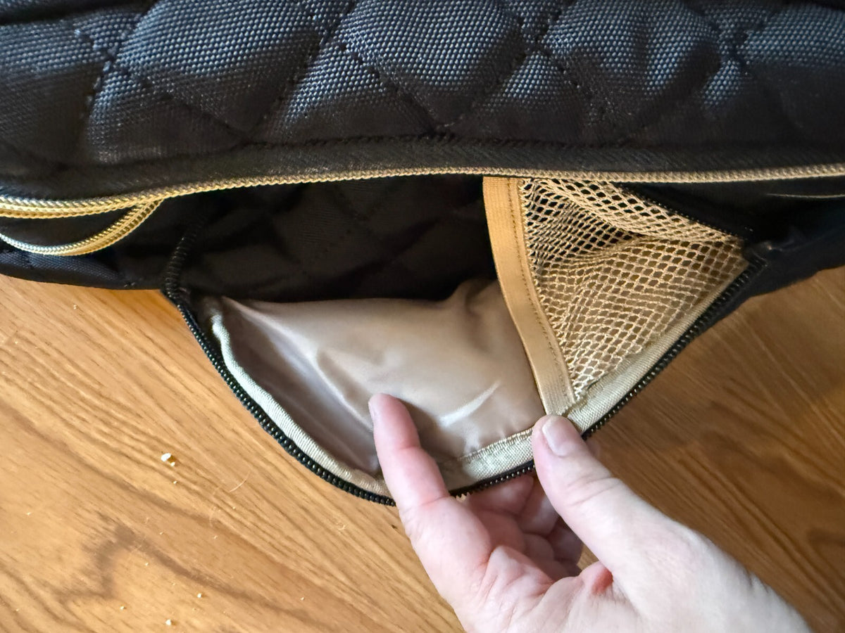 BAGSMART Rolling Laptop Bag 17.3" Quilted Black Wheeled Briefcase Travel Work
