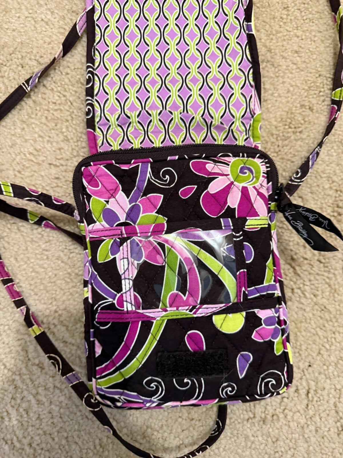 Vera BradleyPurpleCrossbody BagPink Elephants Wallet