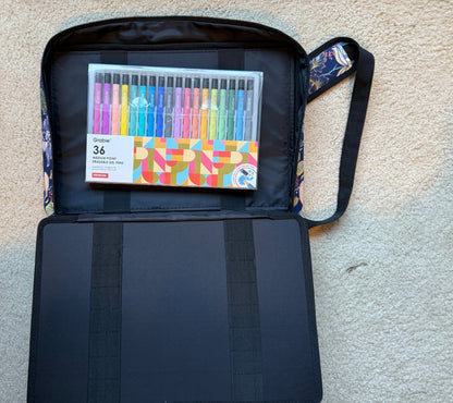 HUGE Art Supply Lot Sharpie Markers Paint Pens Gel Pens Sketchbooks +Pencil Case