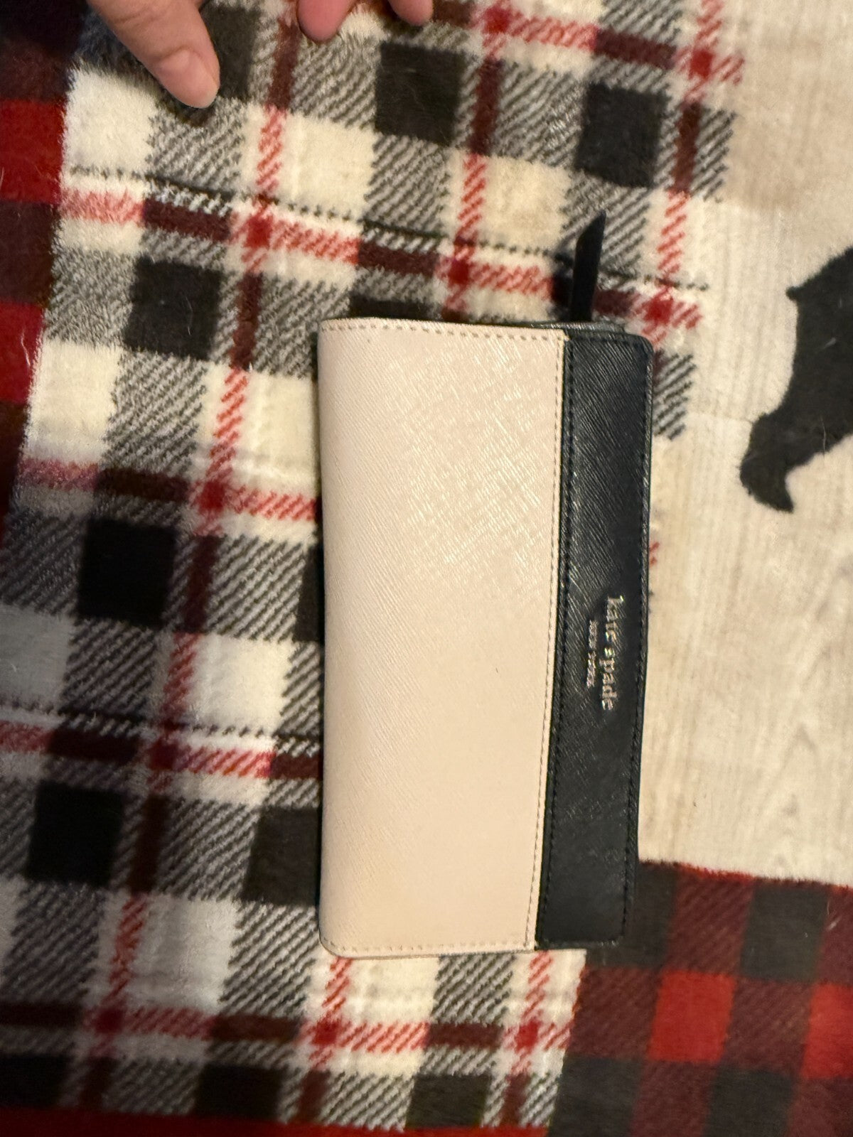 Kate Spade Cameron Satchel Bifold Wallet Black Cream Blush