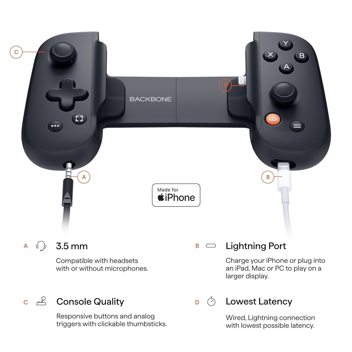 Backbone One Mobile Gaming Controller for iPhone (Lightning) BB-01