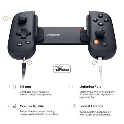 Backbone One Mobile Gaming Controller for iPhone (Lightning) BB-01