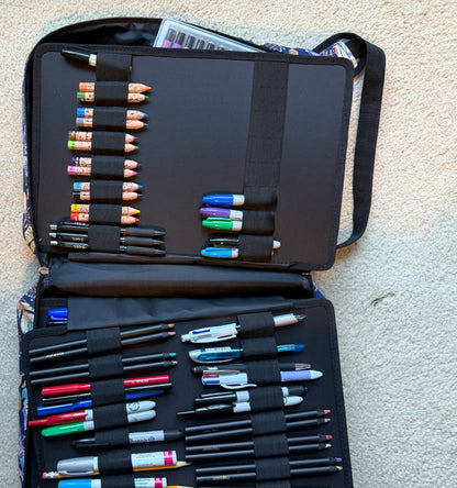 HUGE Art Supply Lot Sharpie Markers Paint Pens Gel Pens Sketchbooks +Pencil Case
