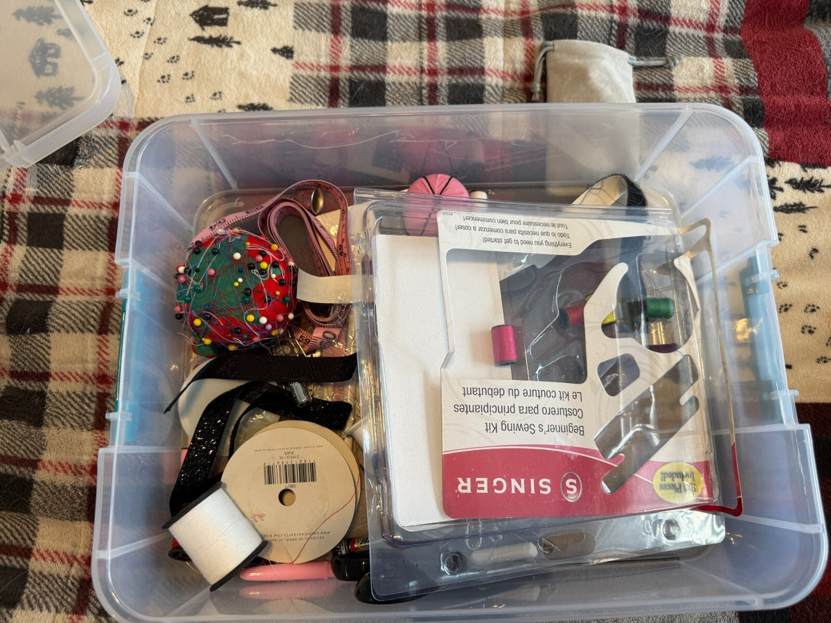 Sewing Kit Lot Smartek Handheld Sewing Machine Singer Beginner Kit Ribbon Notion