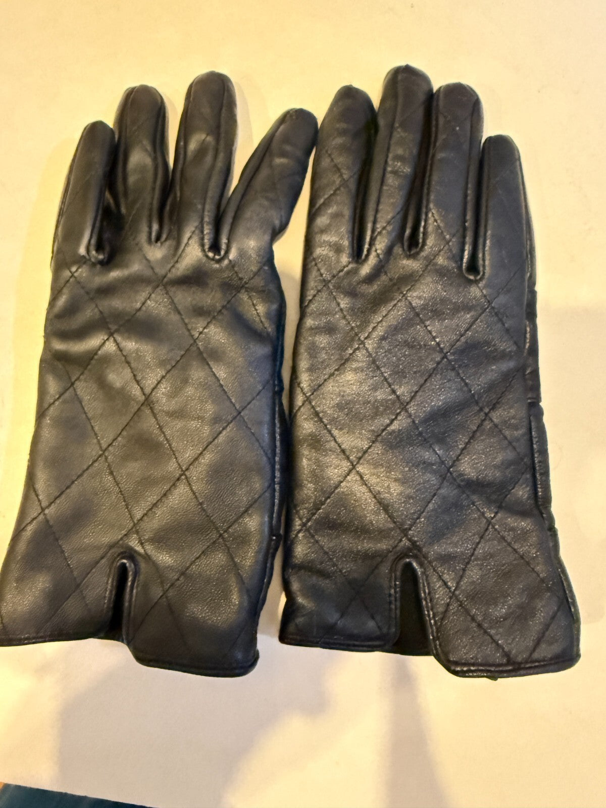 Vintage Smart Set Women's Black Sheepskin Leather Gloves